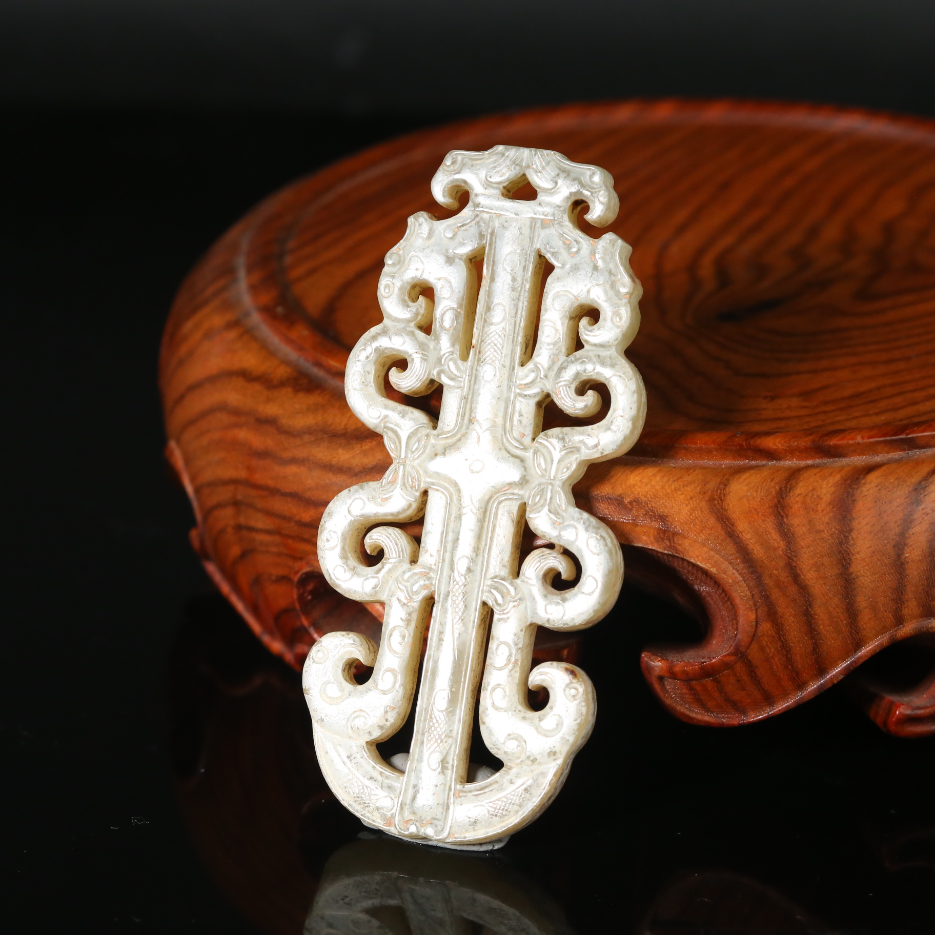 明代和田龙凤纹出廓佩WDZC2512131003