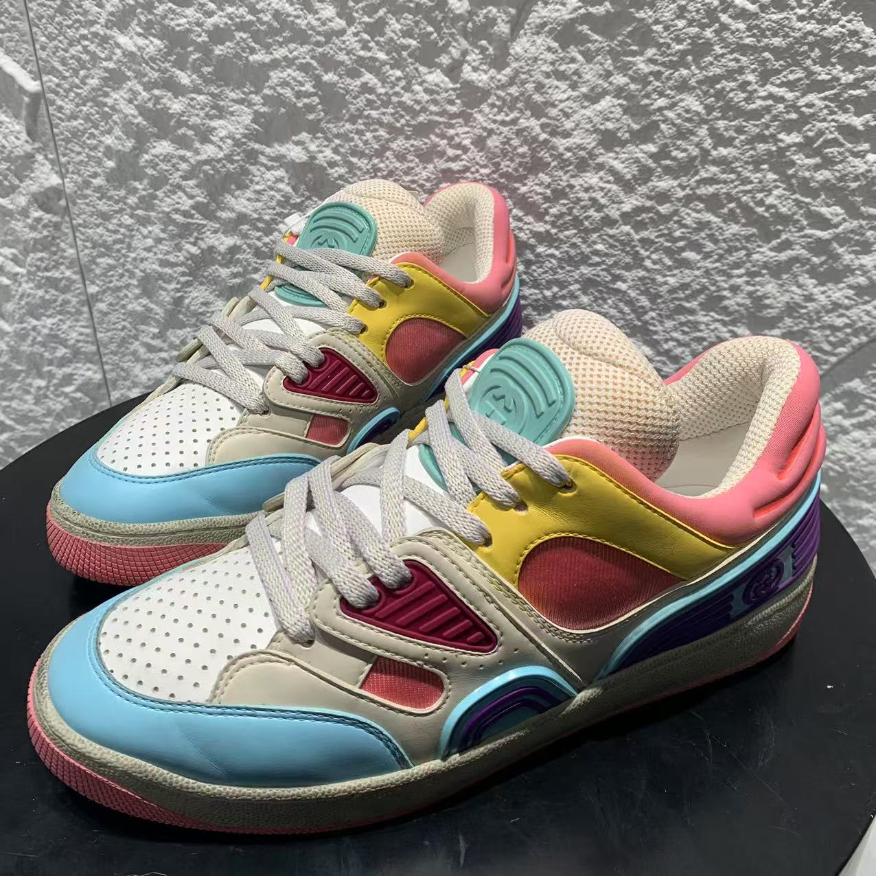 95新 GUCCI/古驰 37码/Seven女鞋/仔仔女鞋/糖果色马卡龙板鞋1823