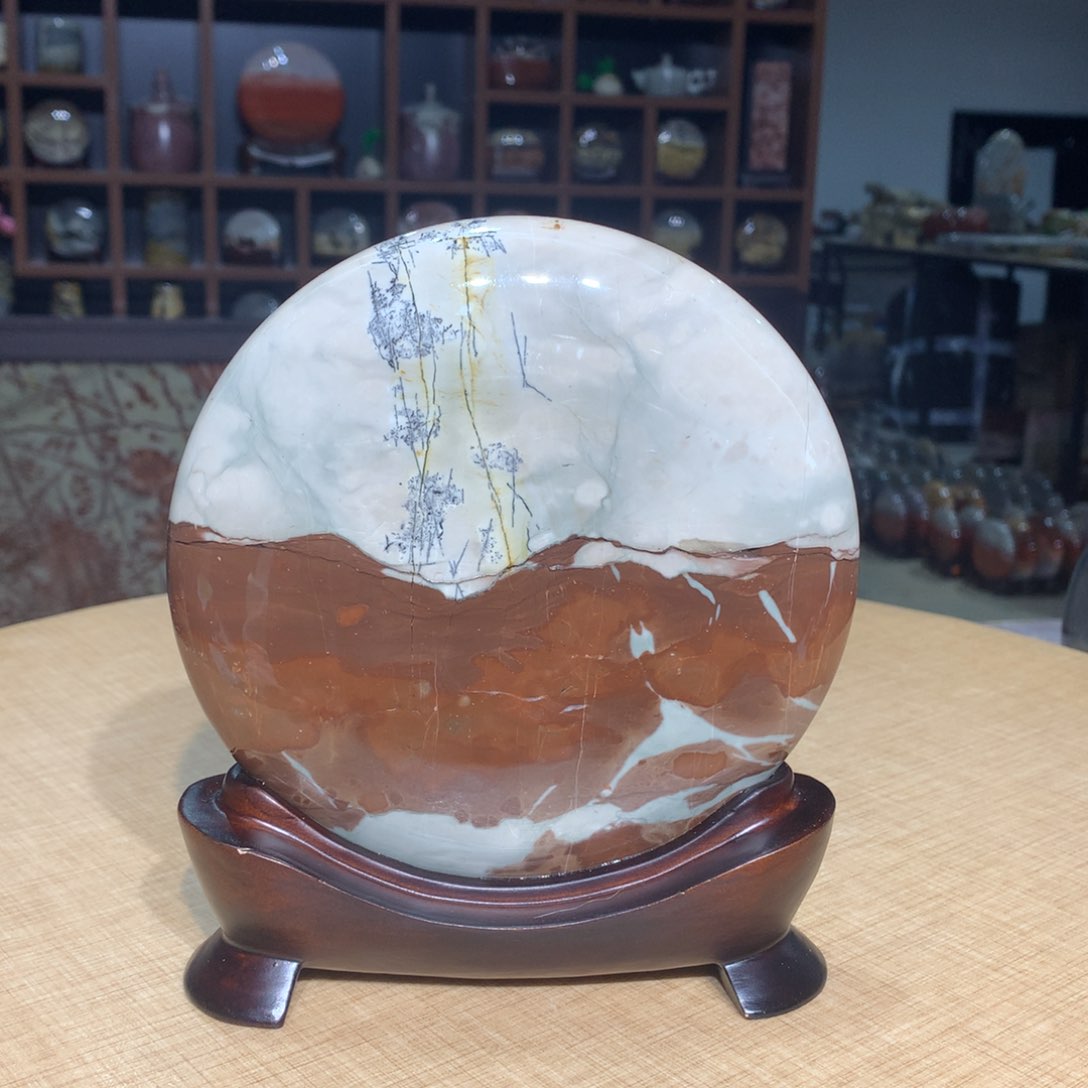 紫砂，广西国画石摆件，收藏观赏阿*