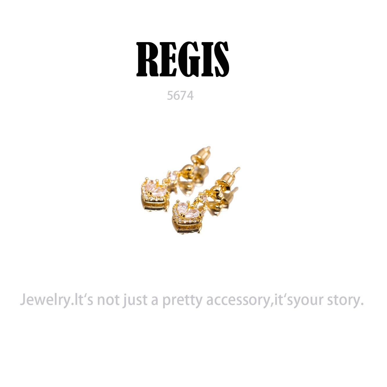 镀K金 REGIS  耳饰～5674