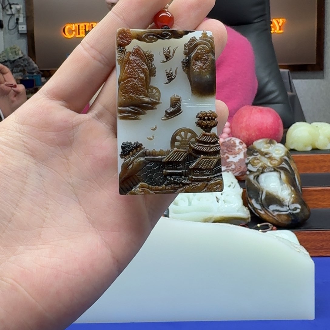 和田玉1未镶嵌9*3