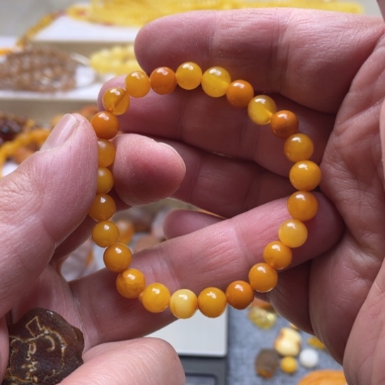 蜜蜡手串未镶嵌手串