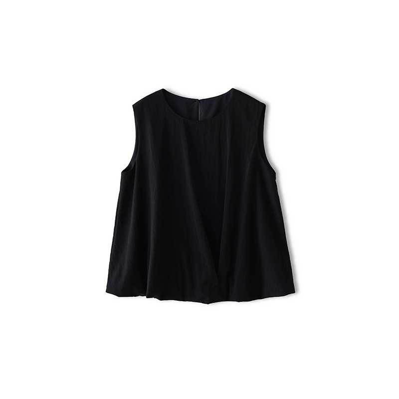 无袖轻盈花苞摆上衣 PTY1Z045X