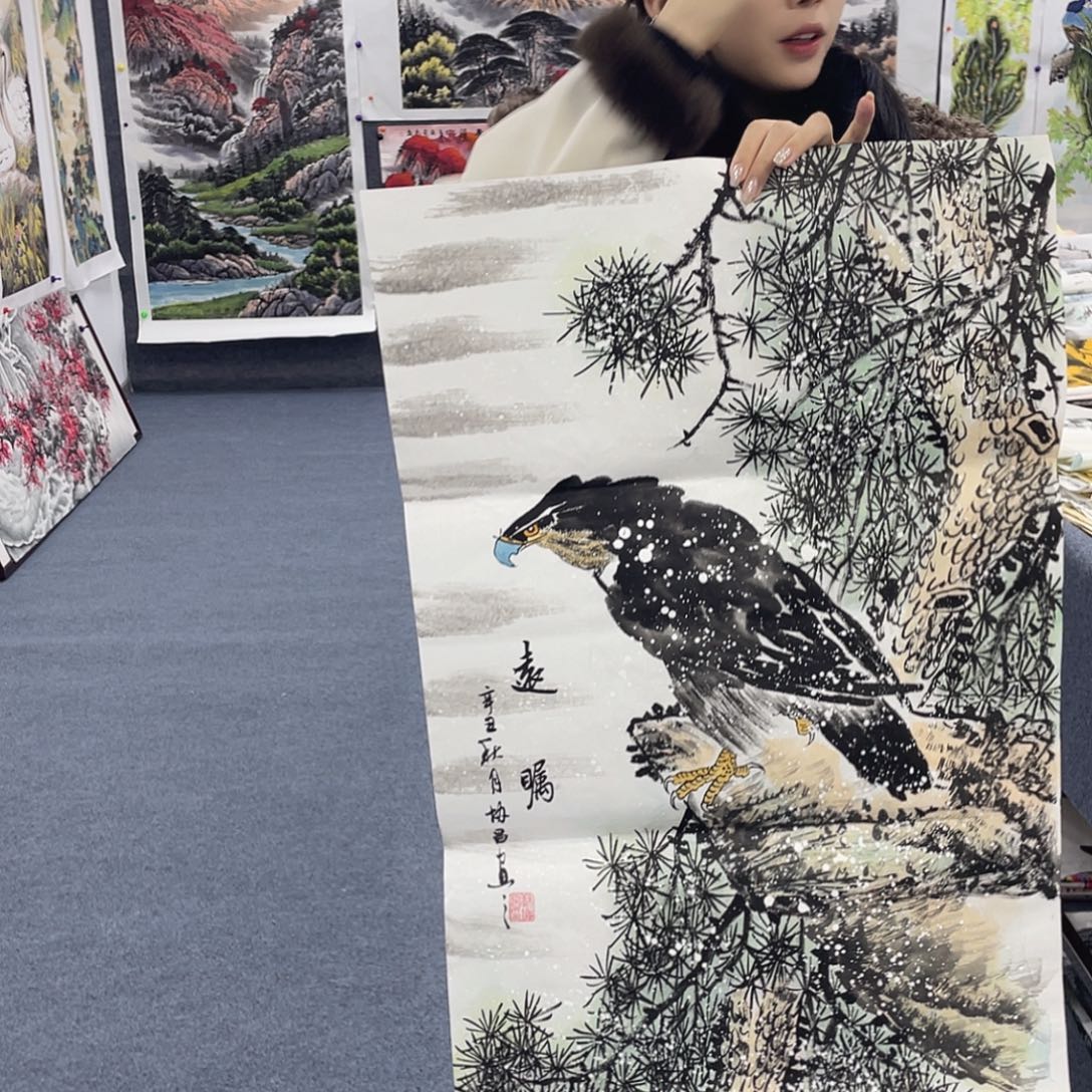 国画国画作品小姐姐放漏…