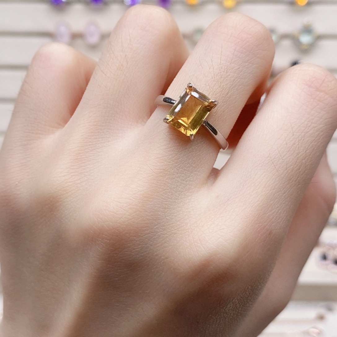 颈饰银S925镶嵌水晶戒指