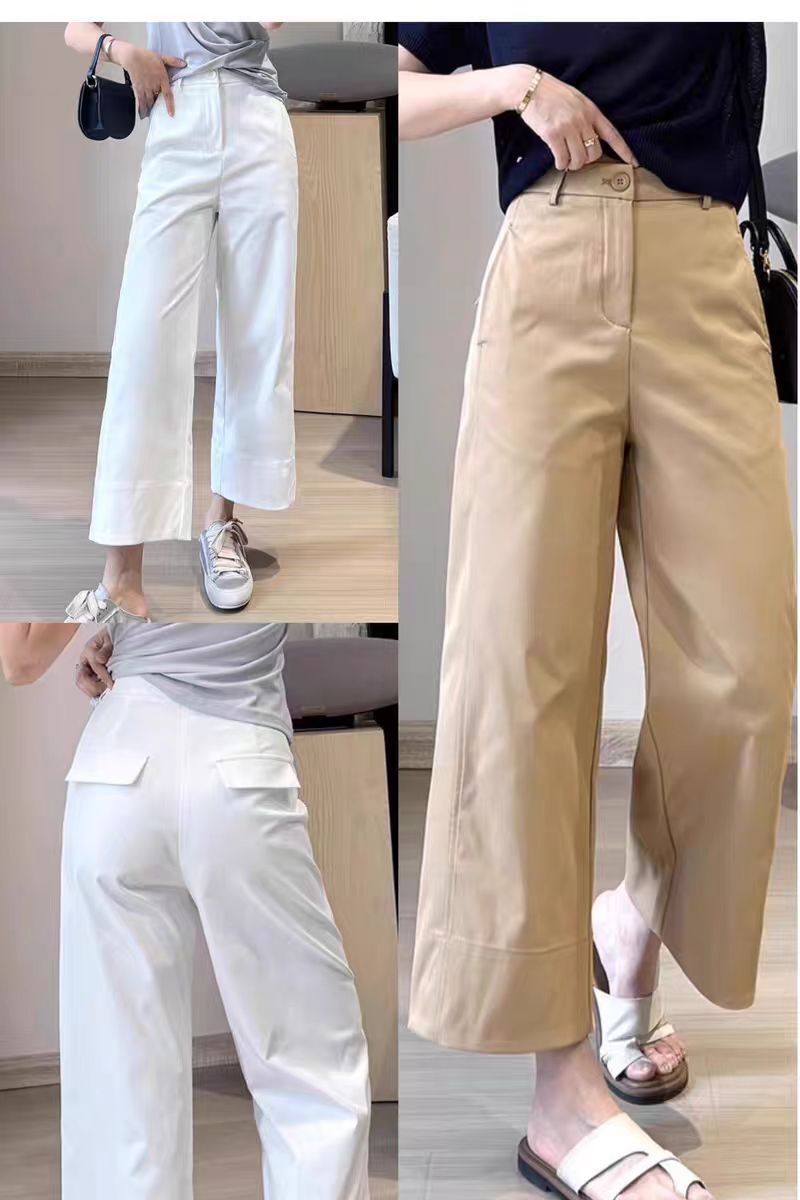 高腰直筒裤休闲女裤25年夏季UPF50+新款宽松显瘦九分裤春夏