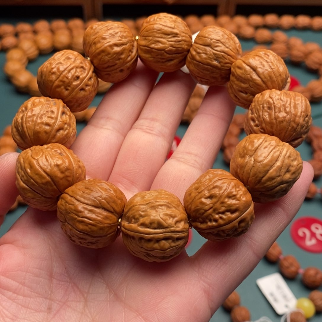 文玩核桃手串22尺寸方蝉