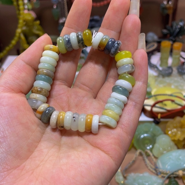 蛇纹石玉手链未镶嵌