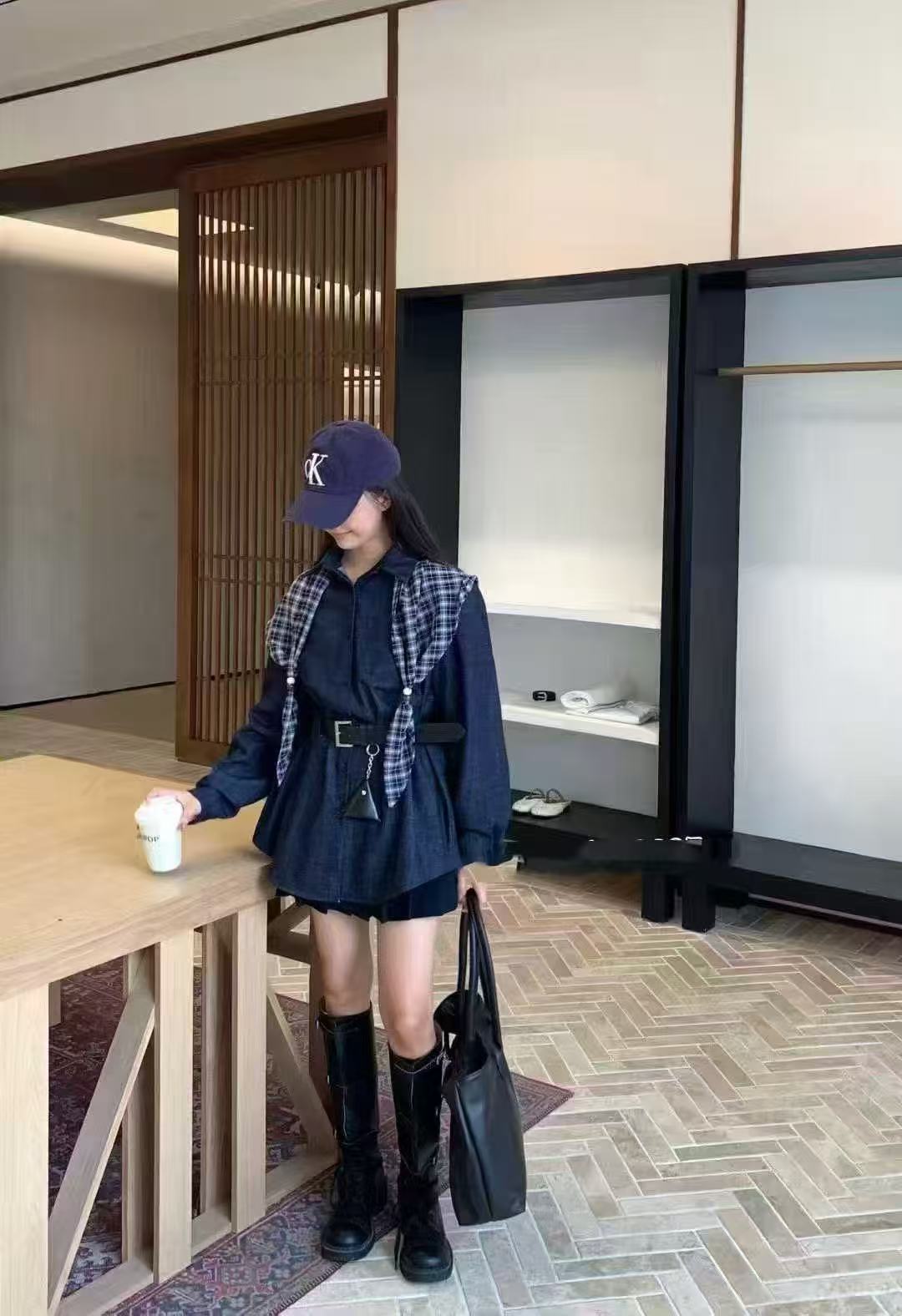 【阿婷家】8721新款上新韩系衬衣(配腰带丝带)