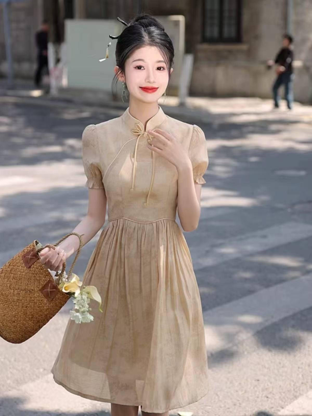 0712 【仙女蝴蝶】流苏绳蝴蝶结 旗袍