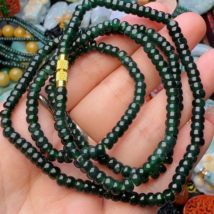 翡翠颈饰合金天然A货75