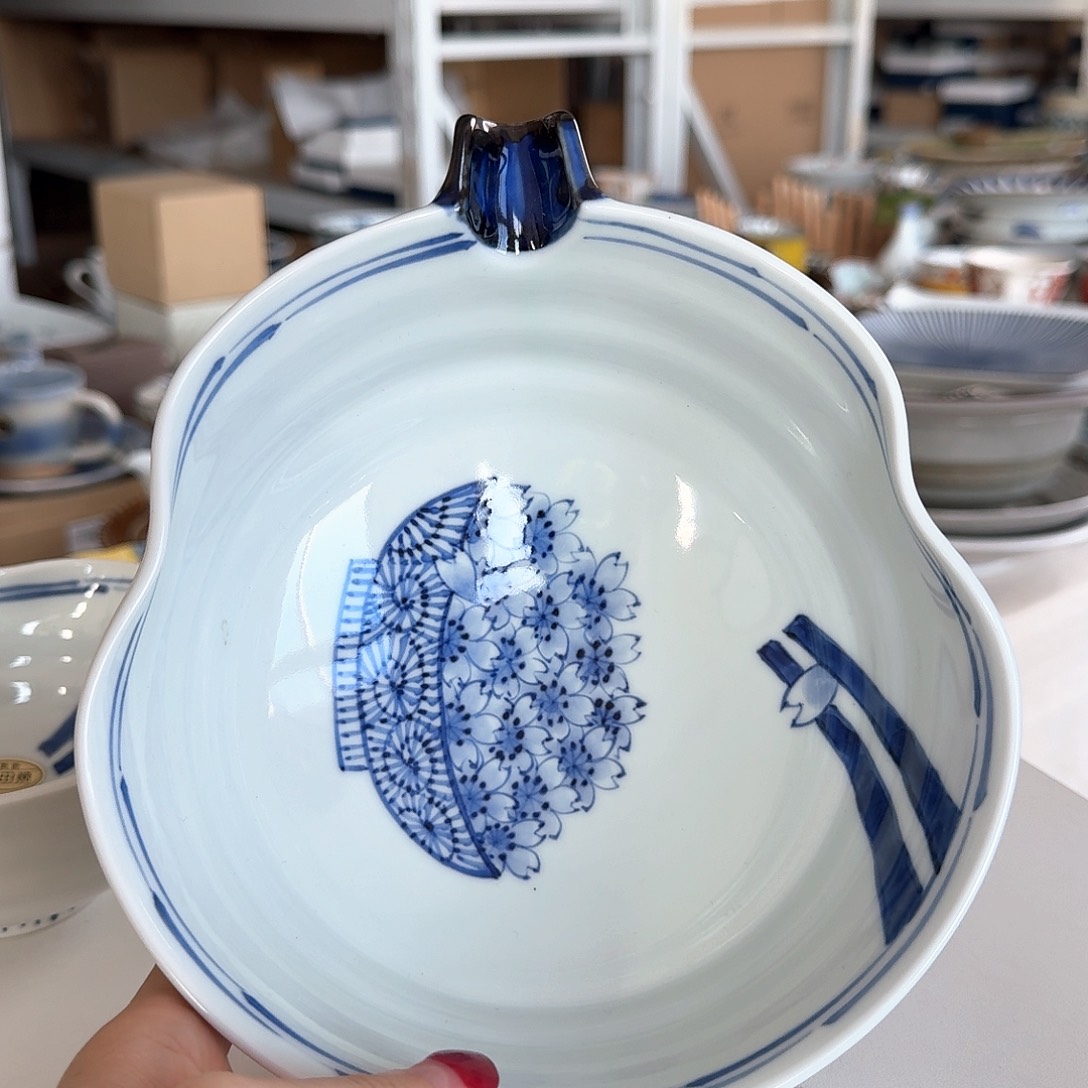 瓷片1只有田烧手作款19.5厘米大碗