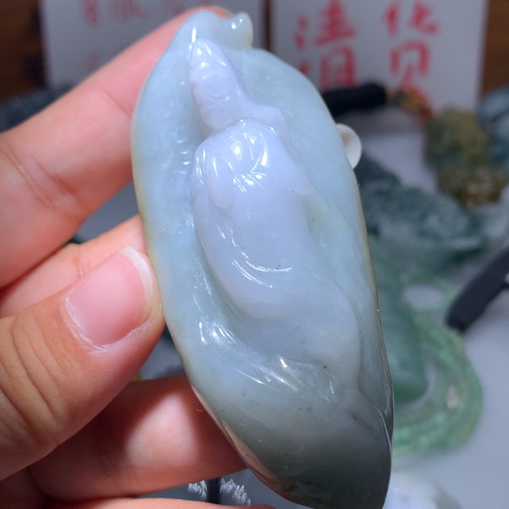 翡翠颈饰未镶嵌保真天然A货翡翠