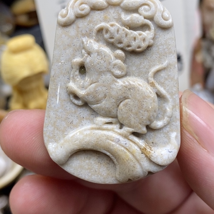 硅化珊瑚（珊瑚玉）未镶嵌颈饰