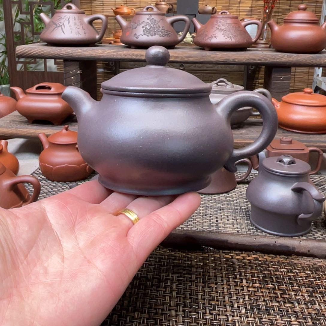 紫砂茶壶宜兴原矿紫砂手工制240