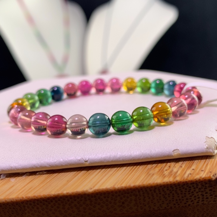 双色碧玺手链未镶嵌