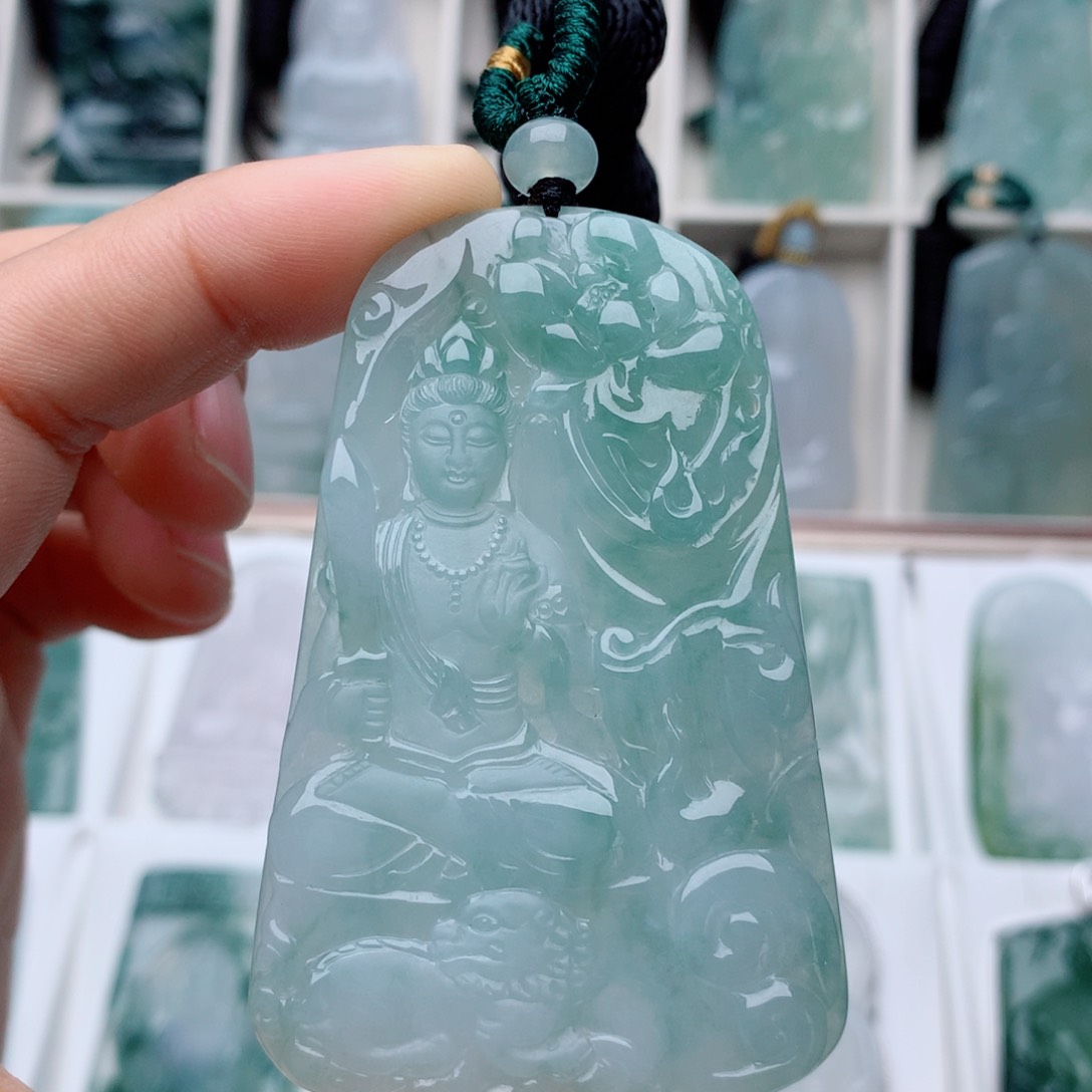 翡翠颈饰未镶嵌晚文殊