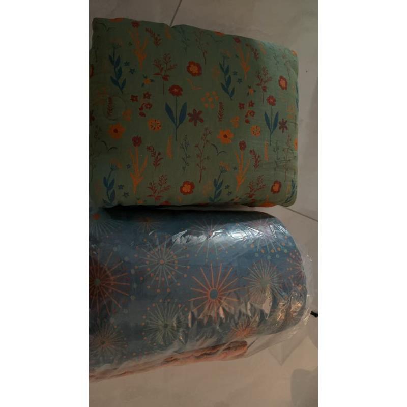 专享【京会社】复古色织双层纱双人被 200*230cm 不挑花色 春野