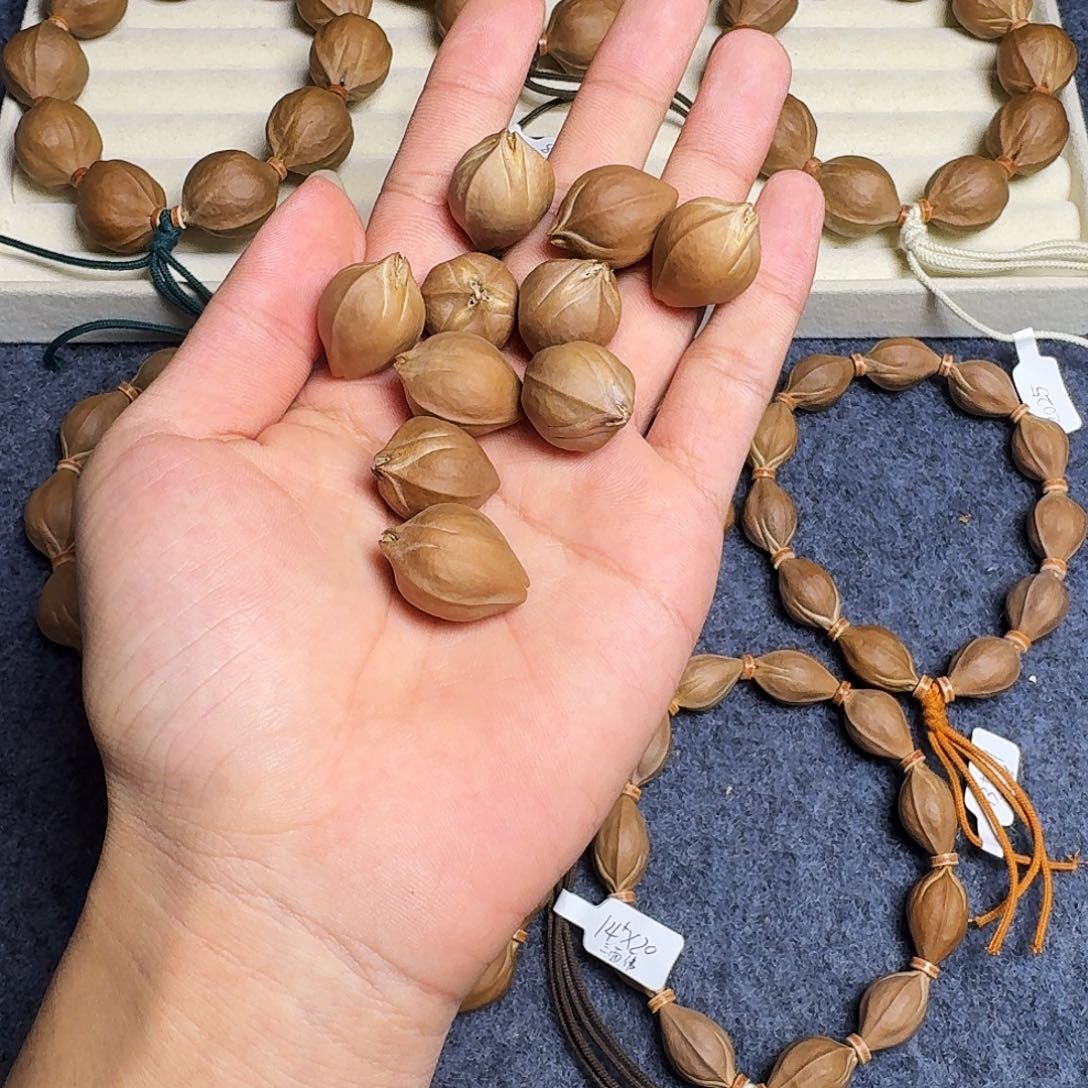 柏***7橄榄核手串/手链1824三面佛轩辕铁核