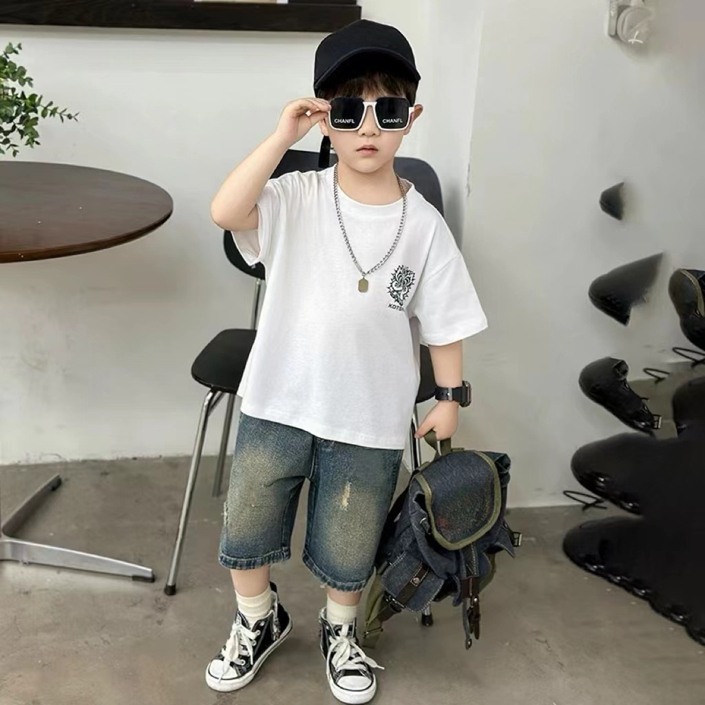 儿童2025夏季新款时尚休闲套装B2706