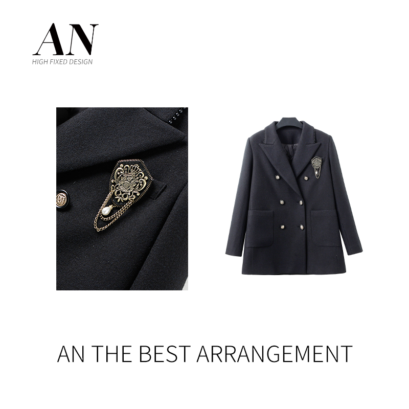 AN高定【凡芯】新款时尚设计师款气质羽绒服外套AW2312001