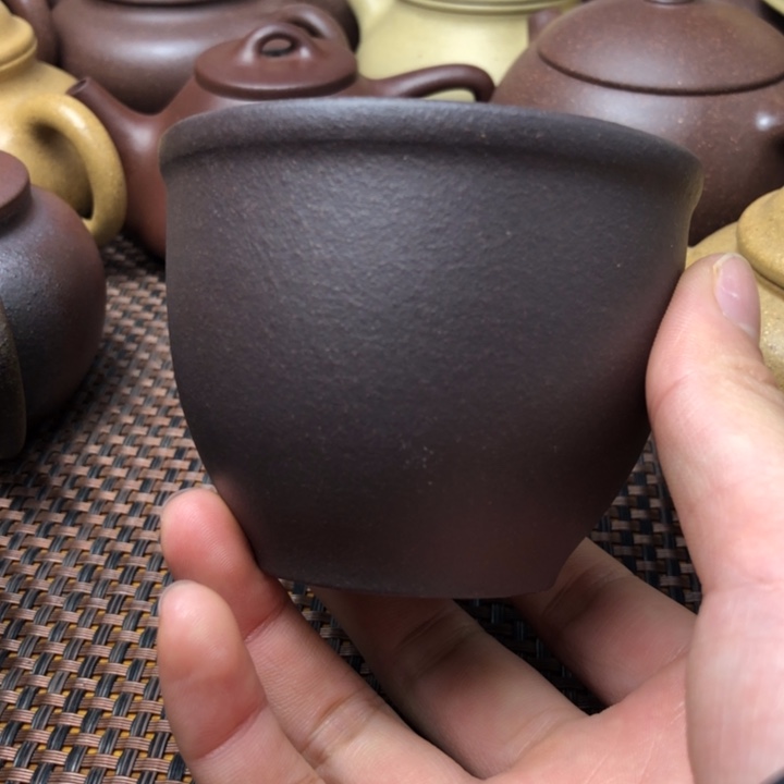紫砂茶壶左*天青主人杯