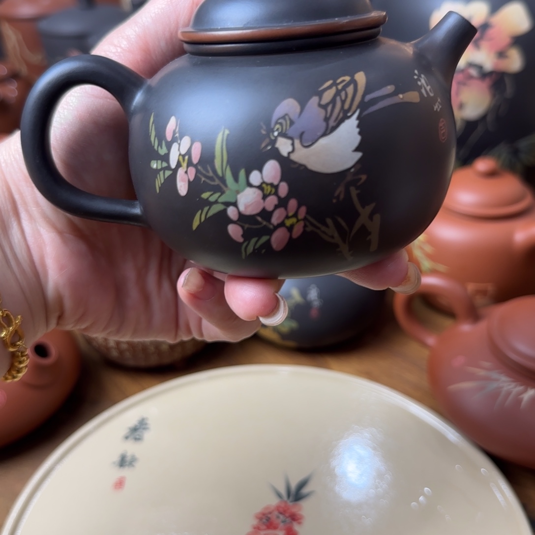 建水紫陶纯手工茶壶