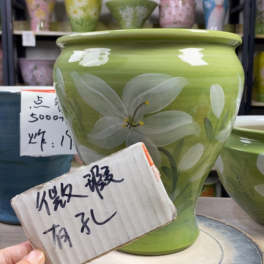 景德镇手工手绘陶瓷花盆