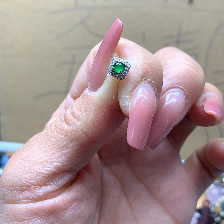 水晶水晶耳钉银S925镶嵌