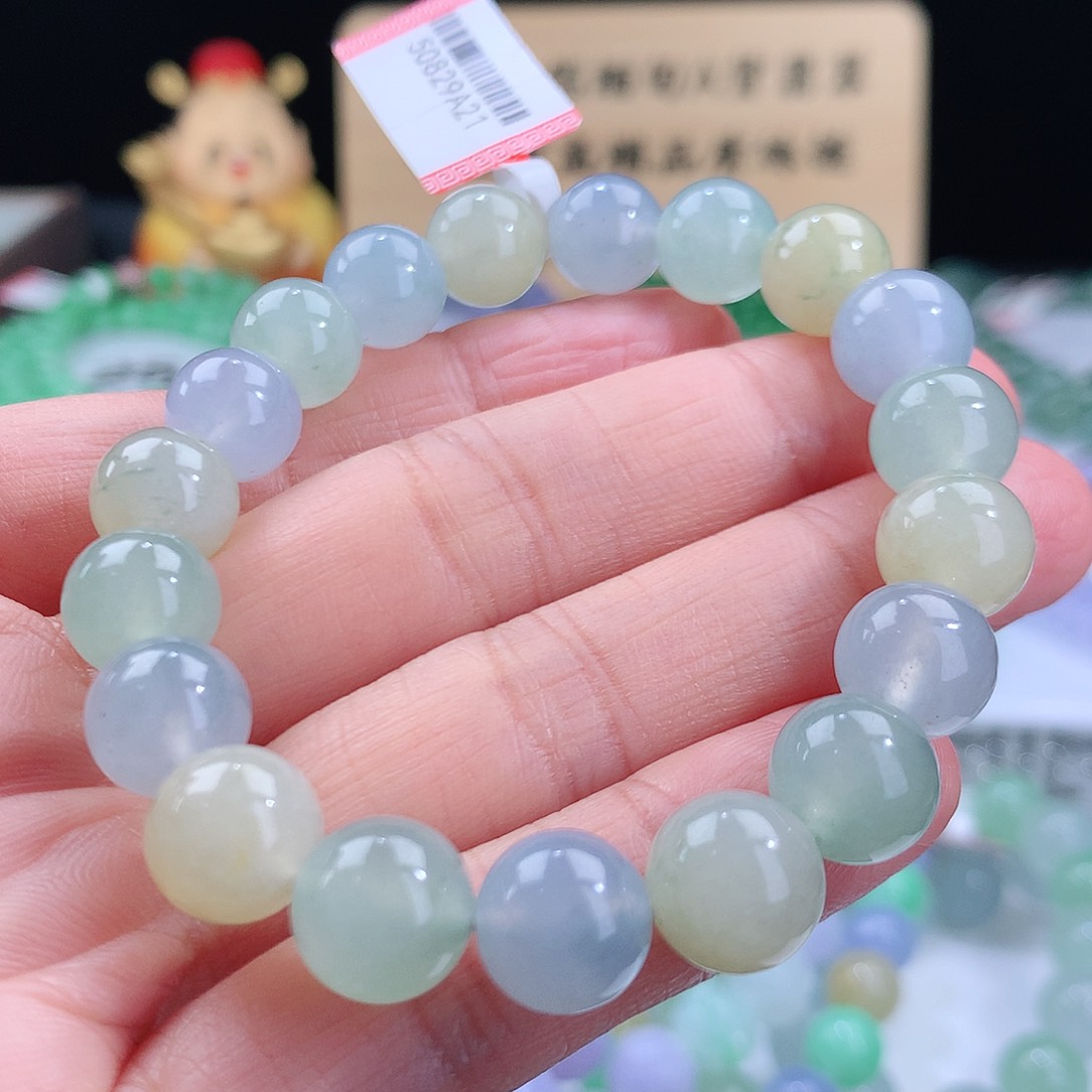 翡翠手链未镶嵌卡10mm