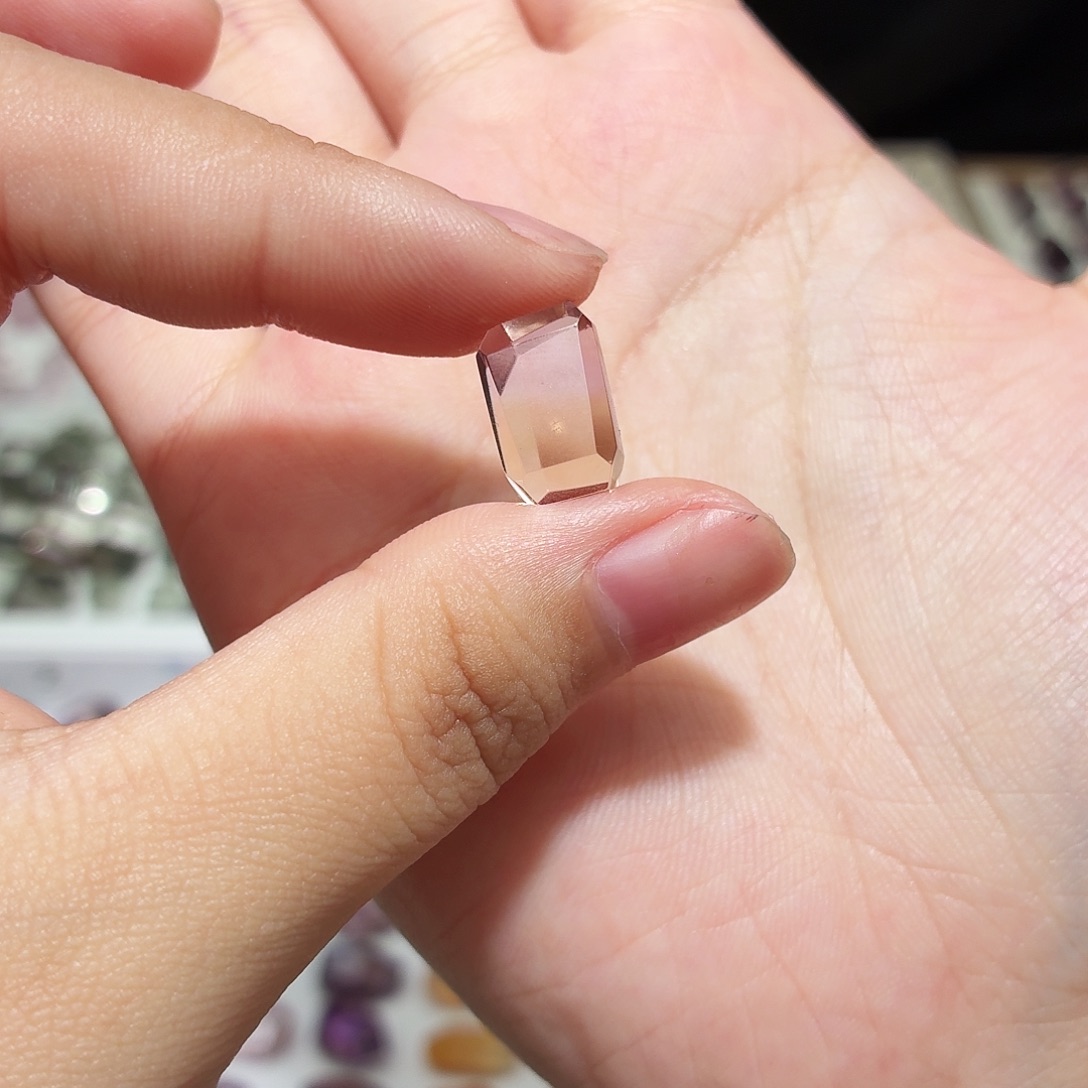 吊坠(不含链)水晶未镶嵌紫黄水 随形 打孔定制不退换