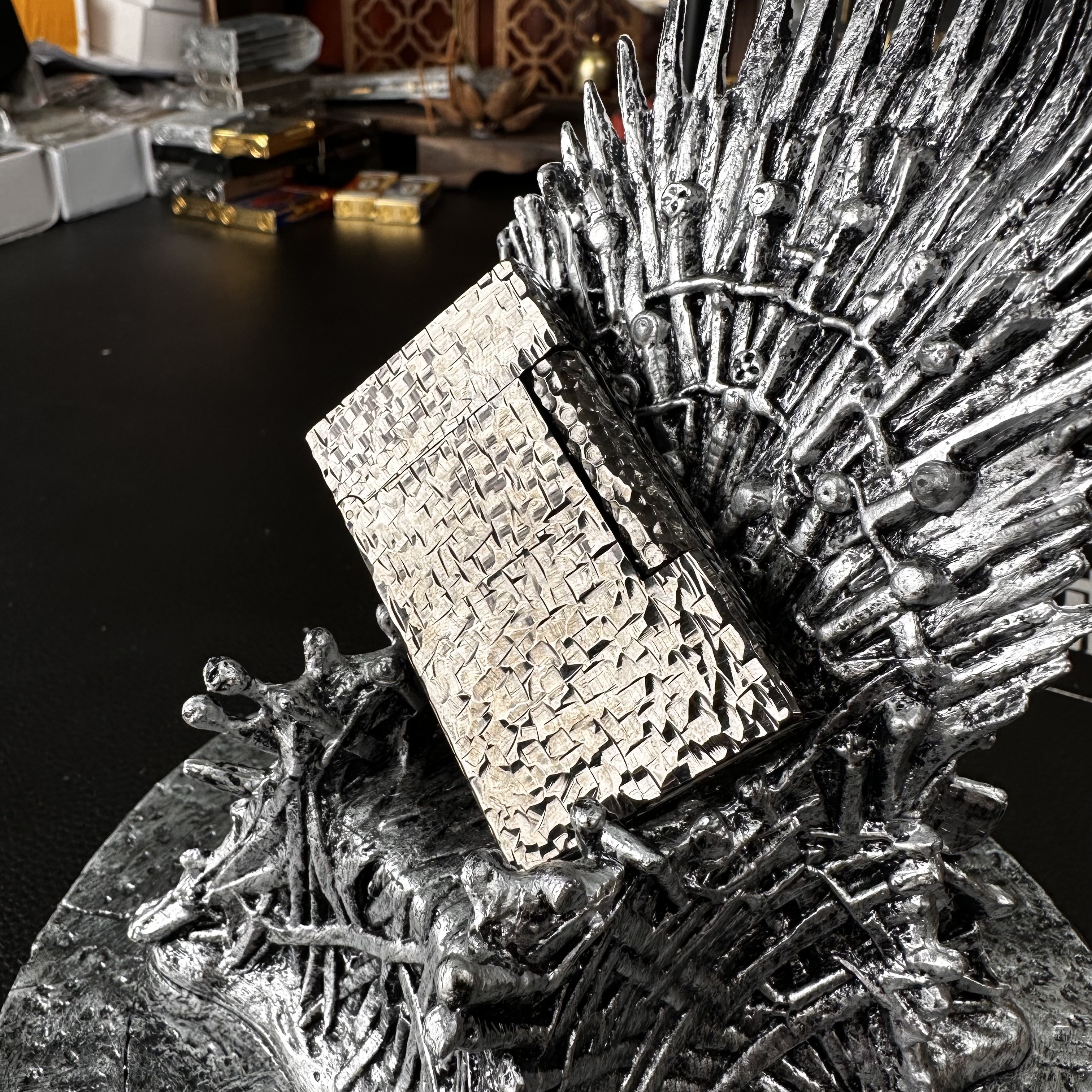 calories卡路枪灰色碎碎冰男士高端朗声充气精雕设计高档打火机