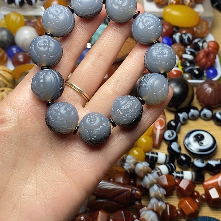 星***岸玛瑙/玉髓合金珠宝半成品