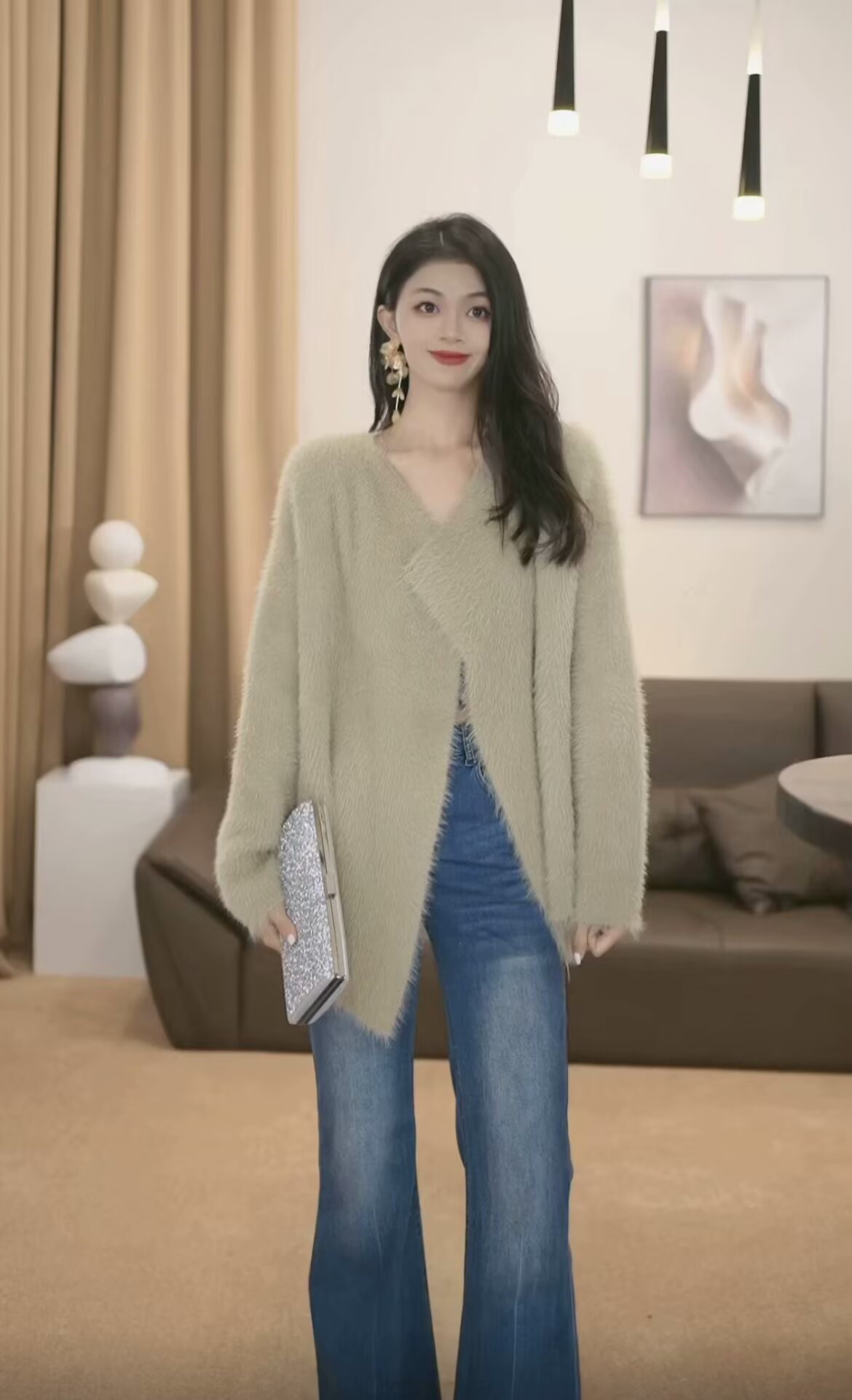 TOLEX2025新款手工时尚女包L桶白色21cm