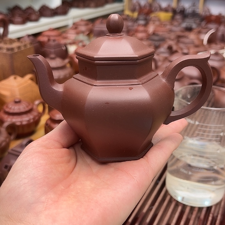 茶壶紫砂六方笑樱180cc