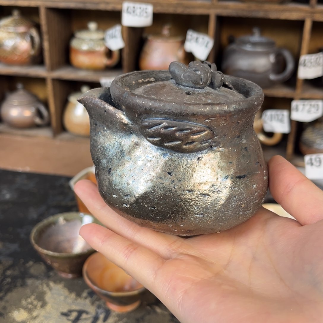 摆件柴烧茶器铁胎宝瓶微瑕