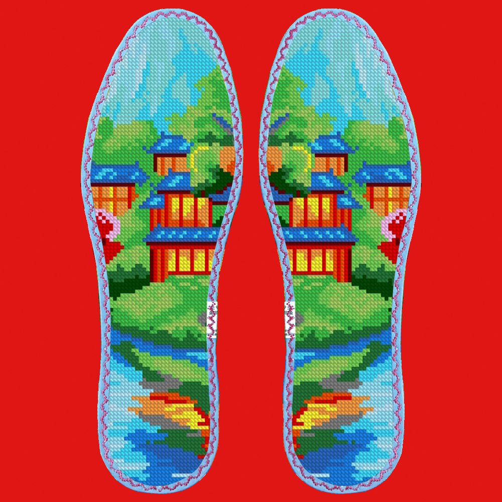 （7921)微瑕小格十字绣鞋垫1现货现发（粉丝福利）