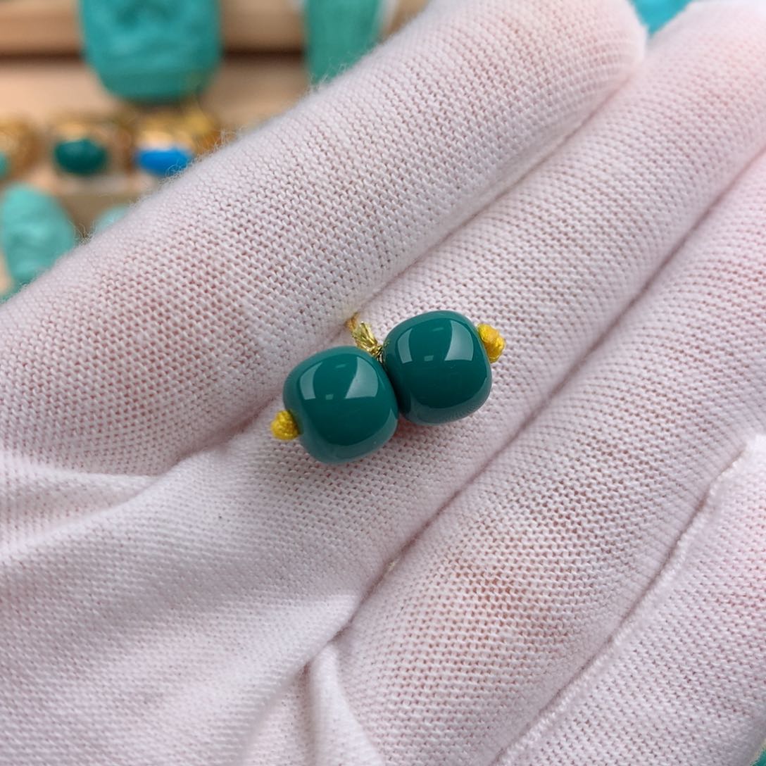 未镶嵌绿松石珠宝奇石8.8mm