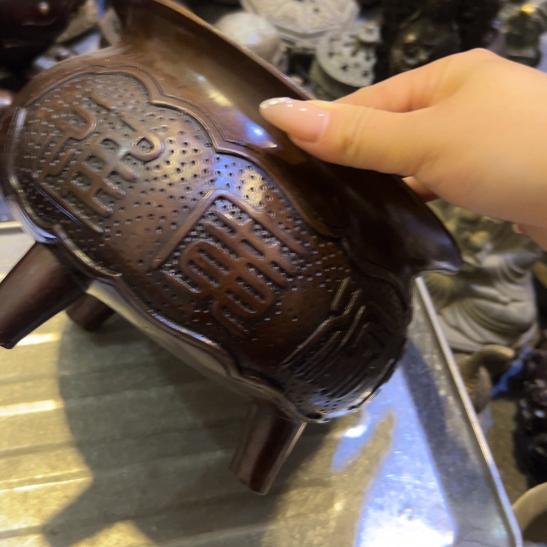 破***劫黄铜摆件，文房摆件工艺品