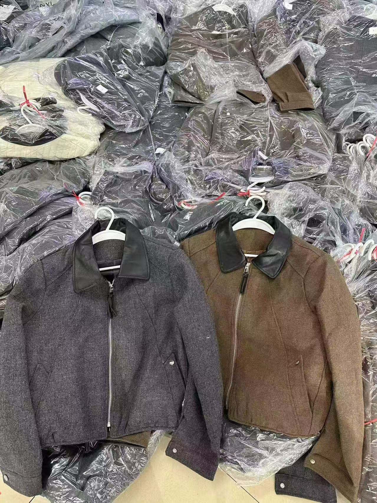 8017秋季韩版时尚百搭翻领拉链短外套