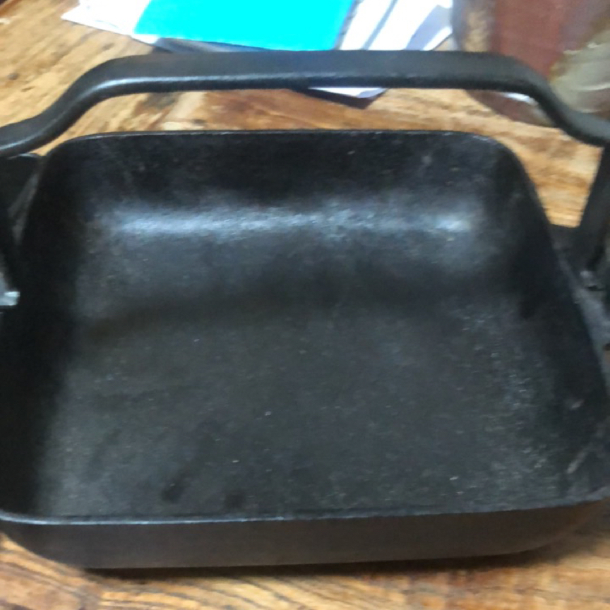 铸铁方形餐盘可入烤箱焗饭还能明火煎肉的多功能烘焙模具