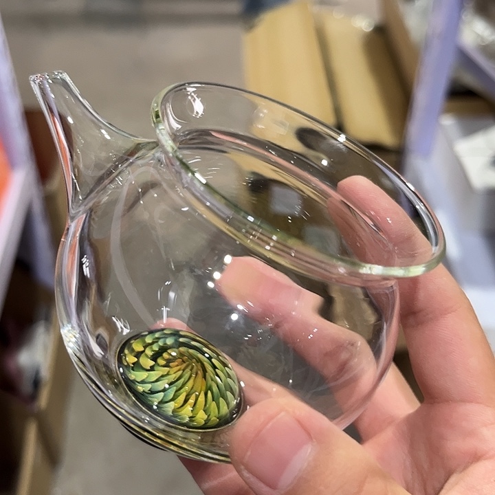 玉见 春雀公道杯 绿凤尾