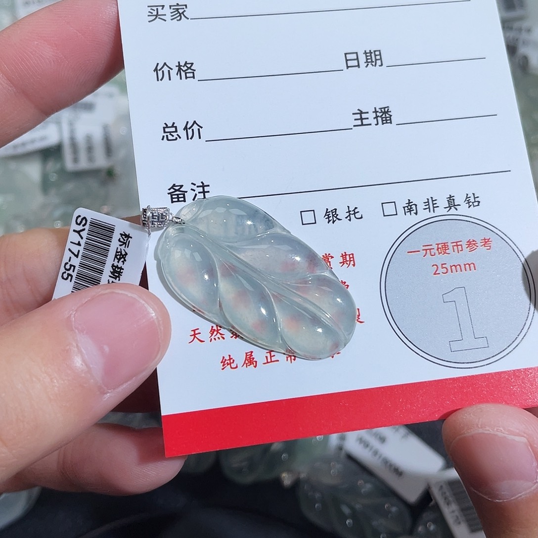 饲***员翡翠银S925镶嵌颈饰