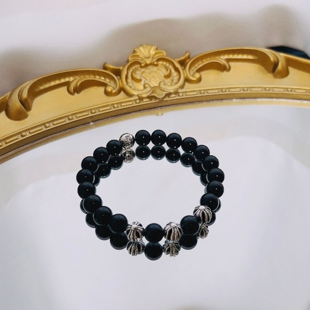 铜合金手链 SL-102简约百搭黑色十字架手链手串