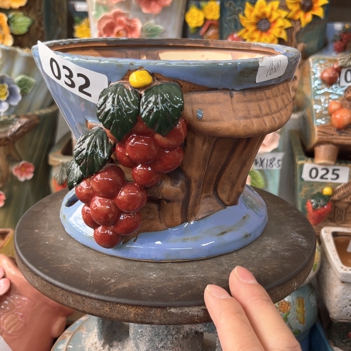 紫砂花盆粗陶材质多肉花盆