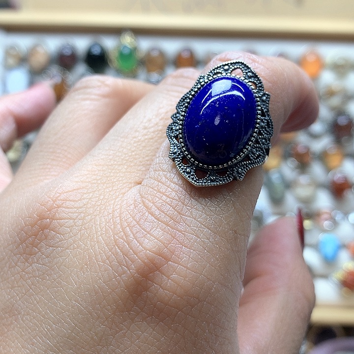 水晶水晶戒指银S925镶嵌