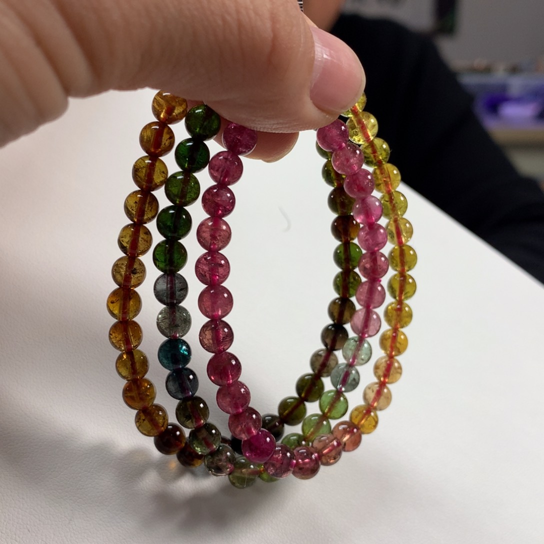 碧玺手链未镶嵌5.5毫米左右