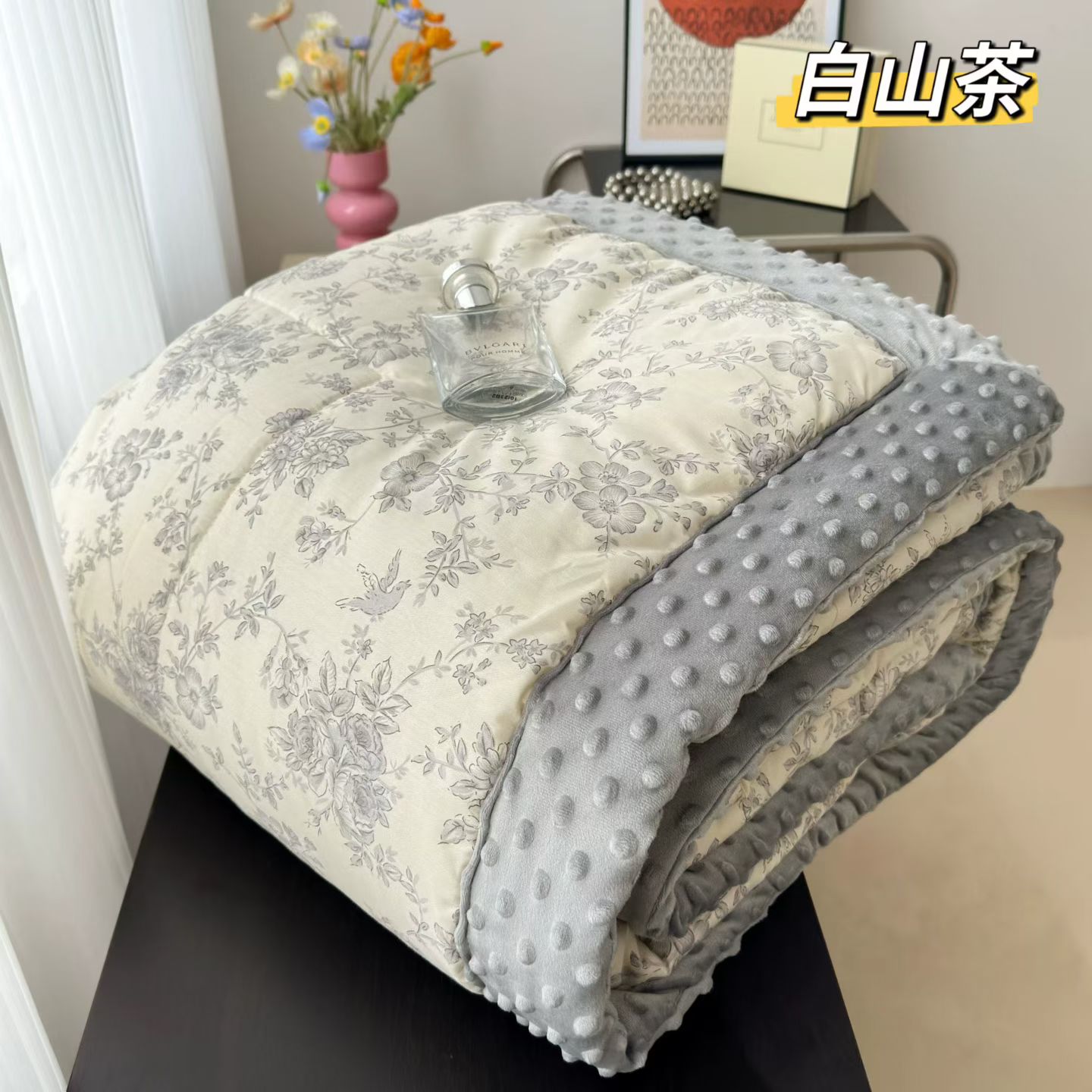 A类3D全棉被大豆蛋白被可机洗水洗小清新双人秋冬安抚豆豆被被子