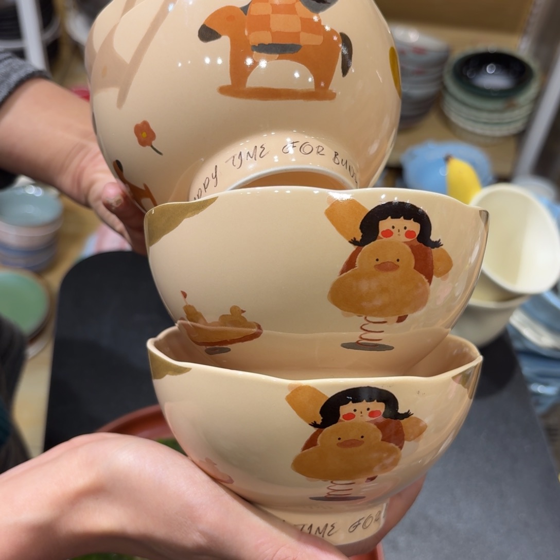 瓷四个四个四个米饭碗