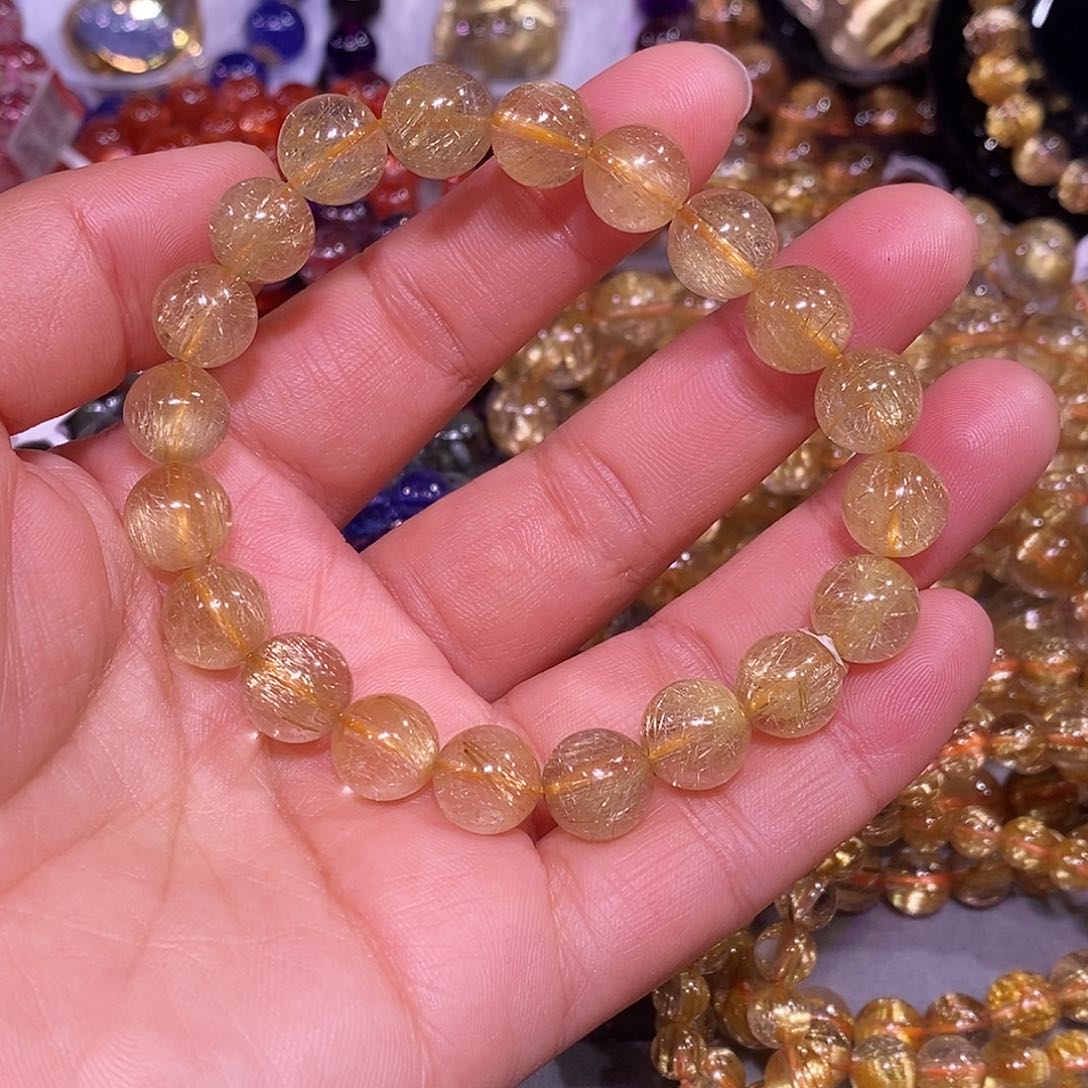 未镶嵌手链水晶金发晶10